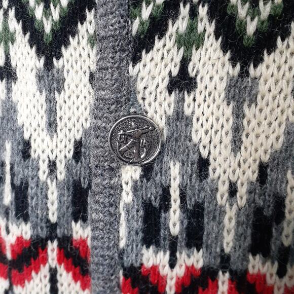 Vintage Mens Jantzen Wool Cardigan 6 Button Sweater Size Large - Picture 4 of 5